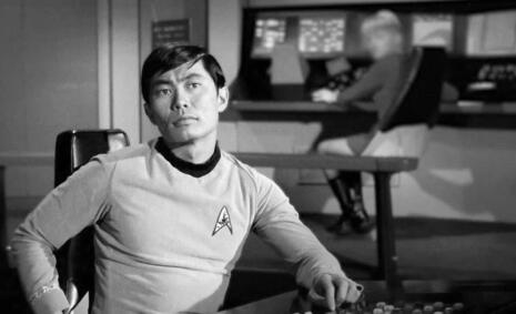 George Takei in character as Lieutenant Hikaru Sulu of "Star Trek."
