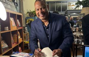 Lamont Jones at a book signing cropped
