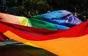 Image of Pride Flag in the wind