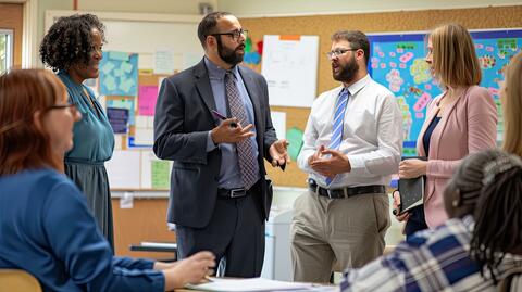 Educators Collaborating In A Classroom