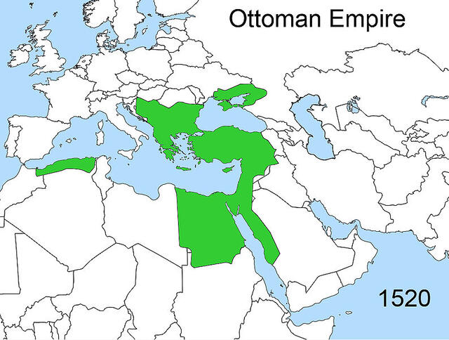 The Changing Geography Of The Ottoman Empire 1300 1920 Facing   Ottoman Empire 1520 